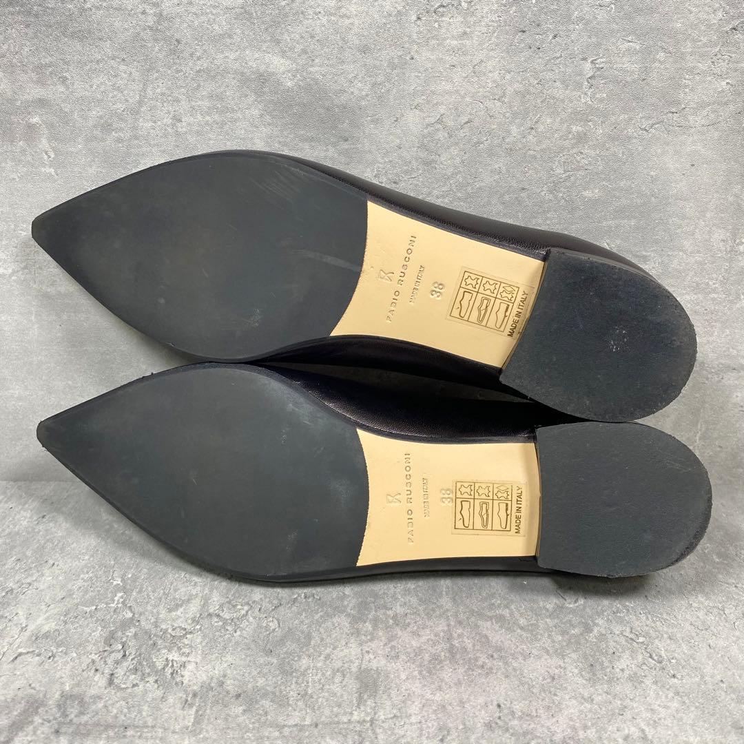 【極美品】FABIO RUSCONI ポインテッドトゥ 羊革 ローヒール 25