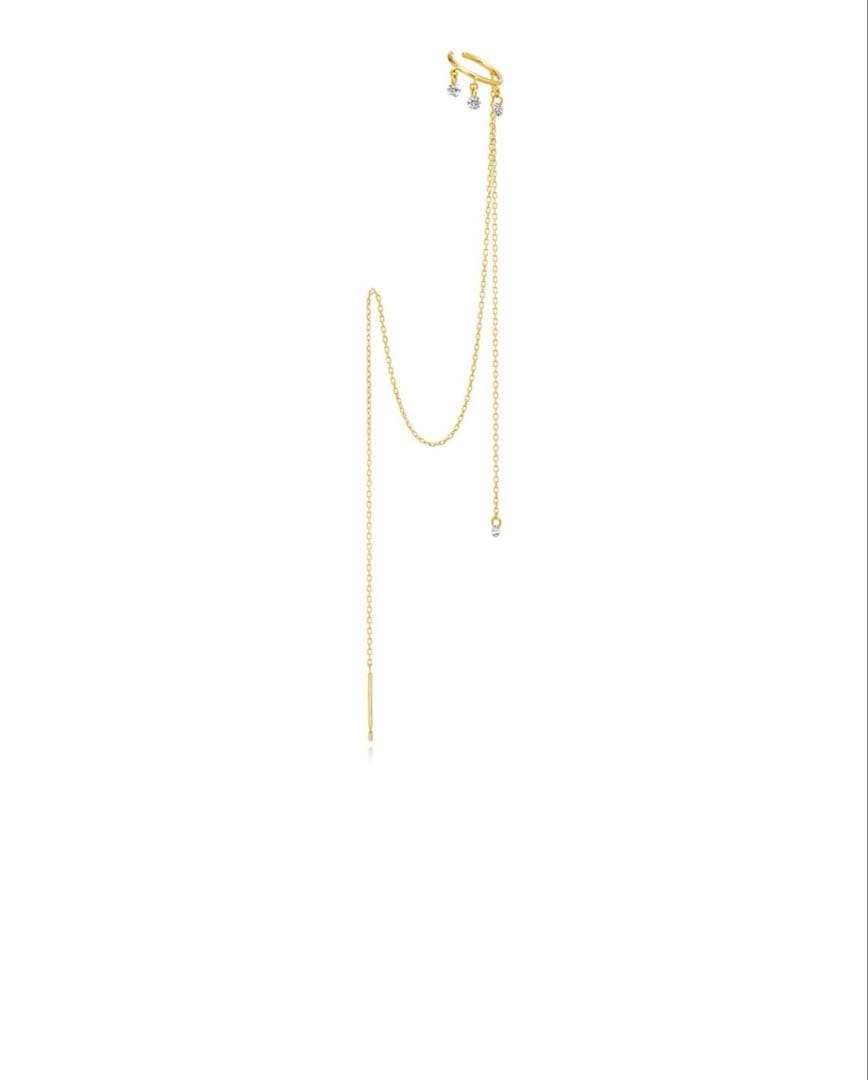 アーカー ビンドゥ チェーン ダイヤモンド ピアス 片耳 現行品