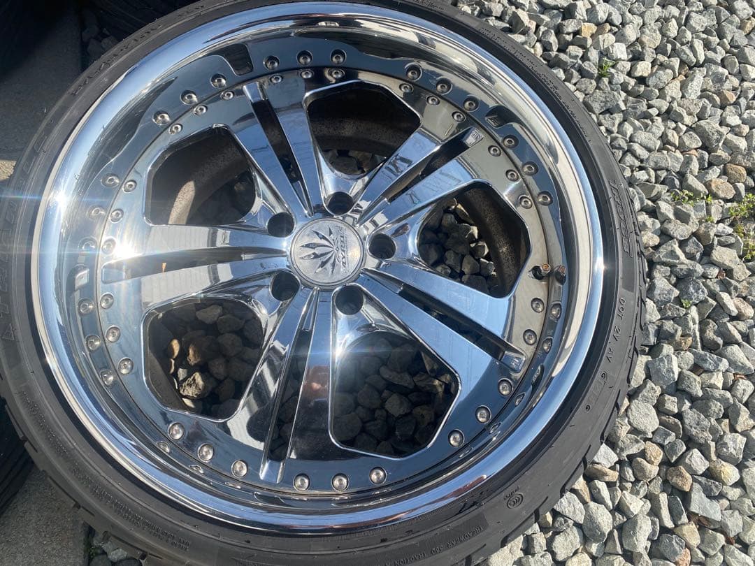 19インチ クロームホイール245/35ZR19と275/30ZR192本セット