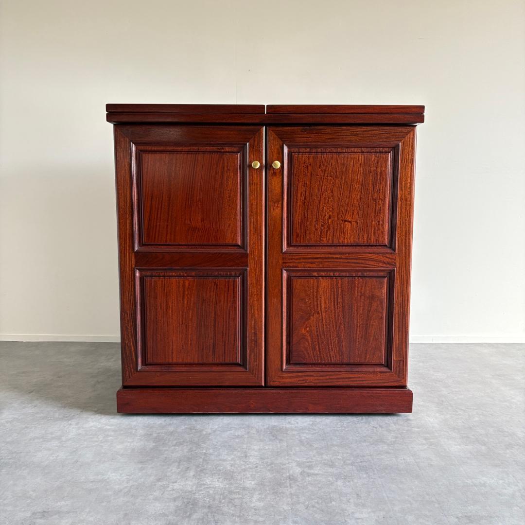 折り畳み式 カウンターキャビネット ワインラック 引き出し収納つき