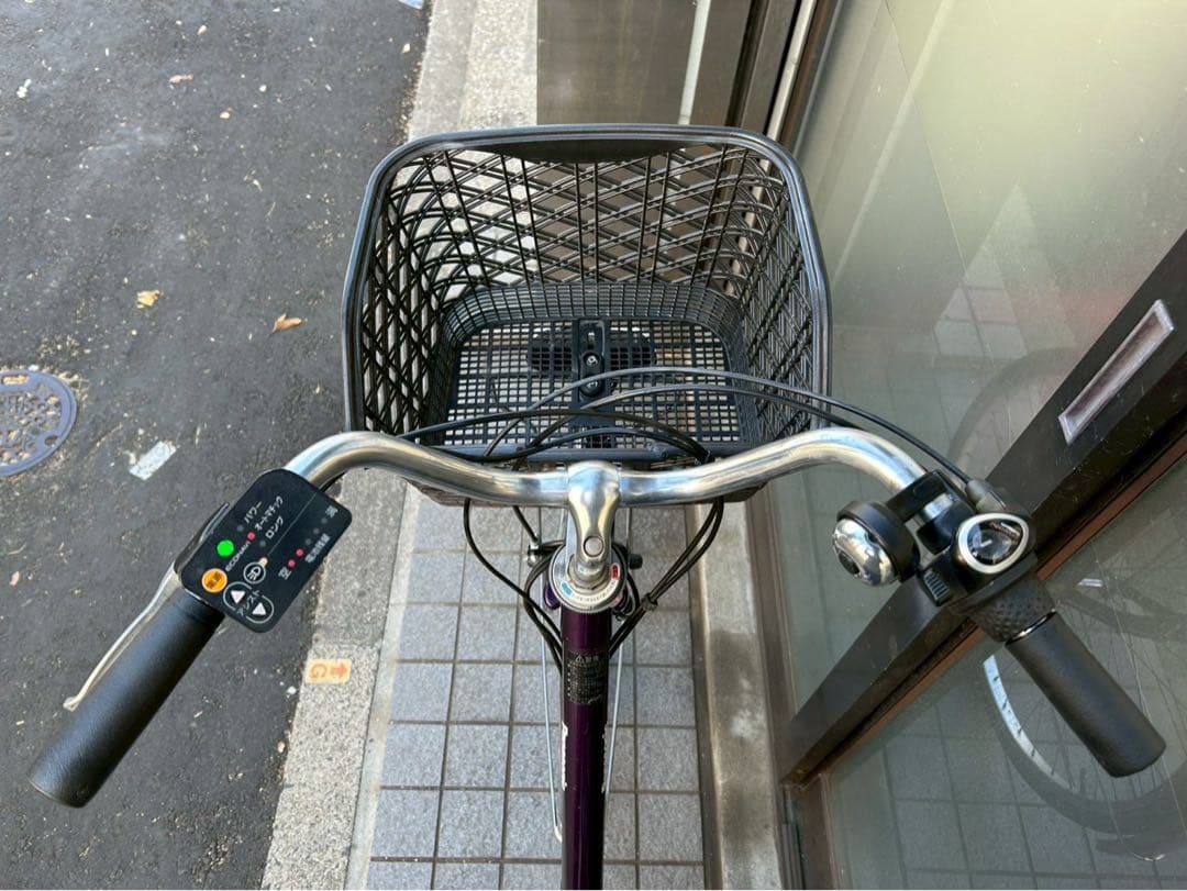 中古電動自転車 パナソニック ビビDX 26インチ　パープル 横浜№3700