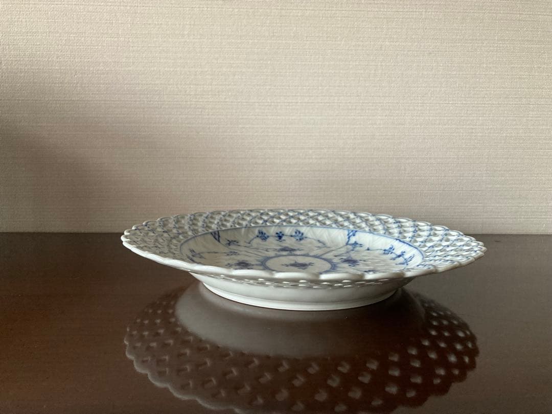 ロイヤルコペンハーゲン　ブルーフルーテッド　フルレース　プレート