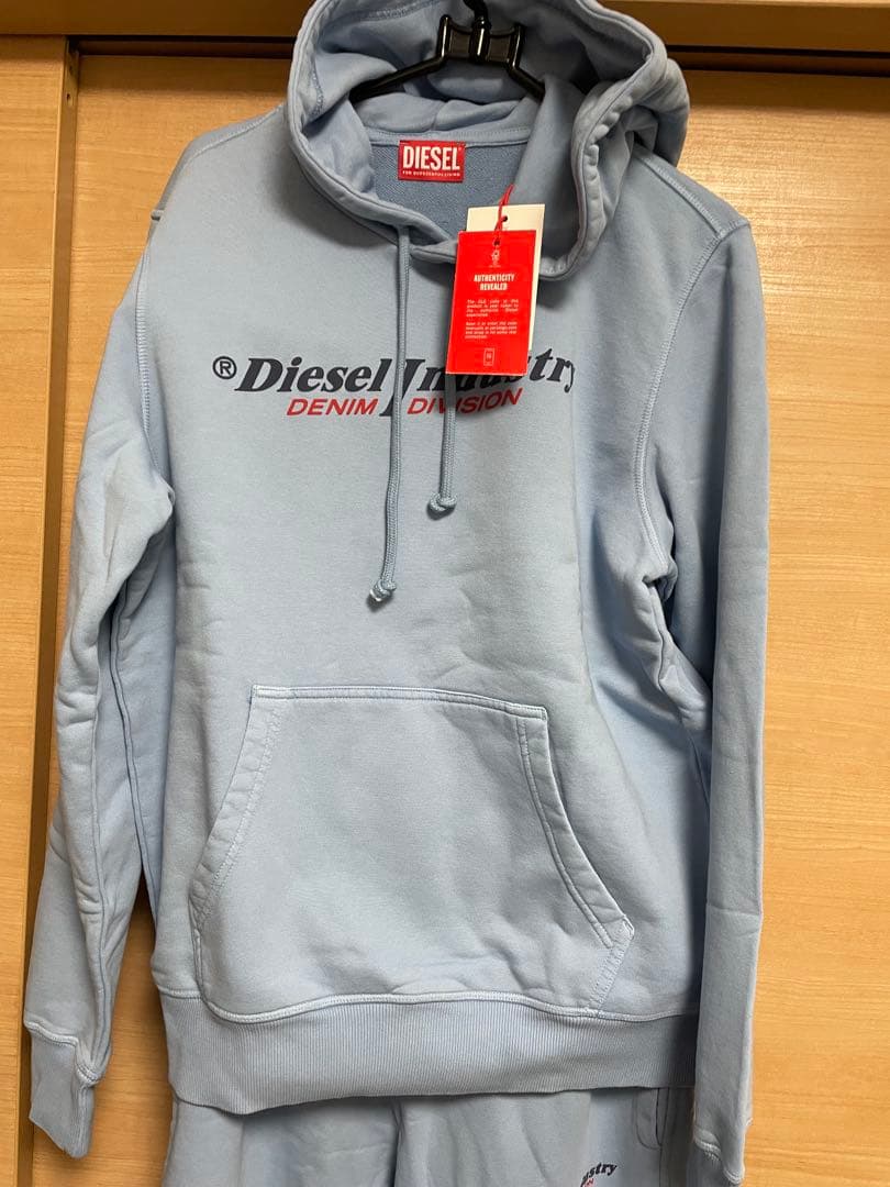 【新品未使用】Diesel フーディー ライトブルー スウェット セットアップ