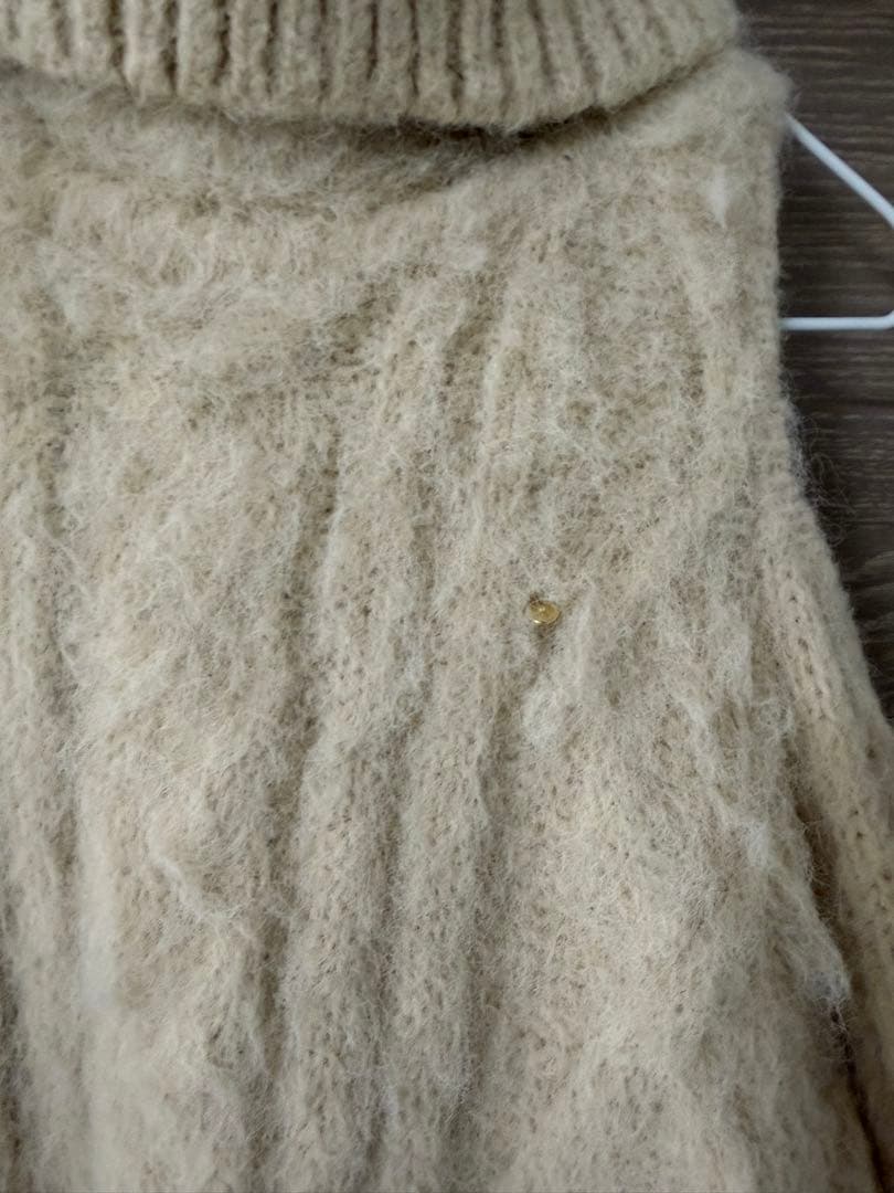 andmary Allyn cable knit dress アイボリー