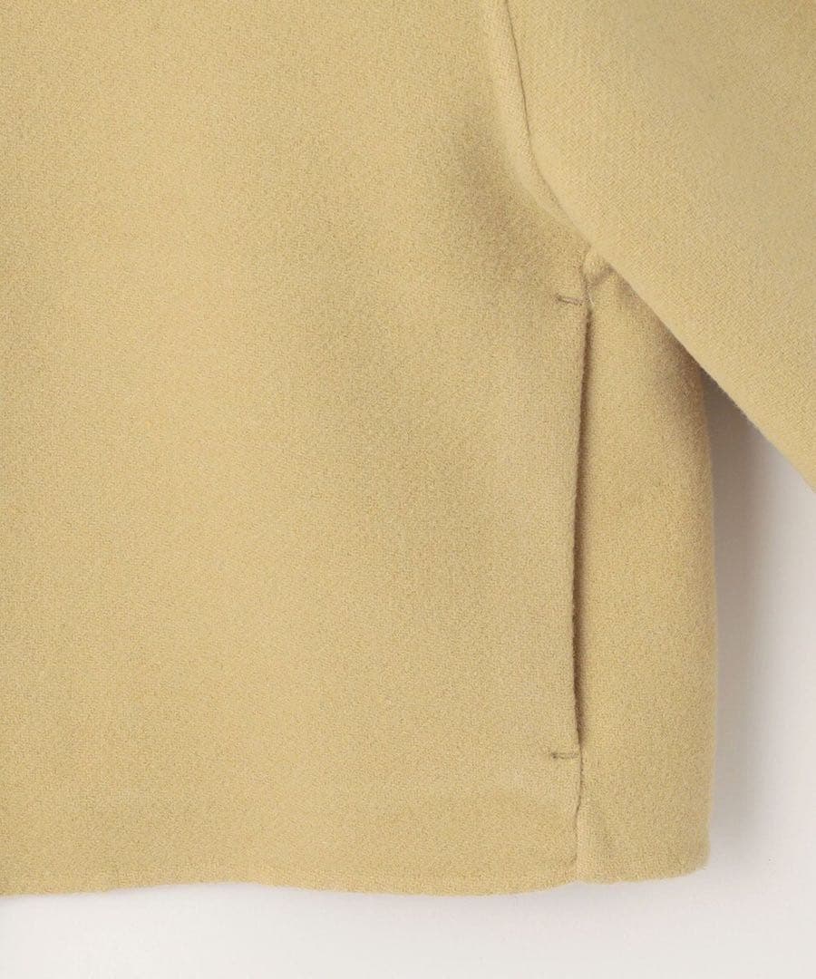 【美品】Naveメルトンリバー ステンカラークロップド コート イエロー 1