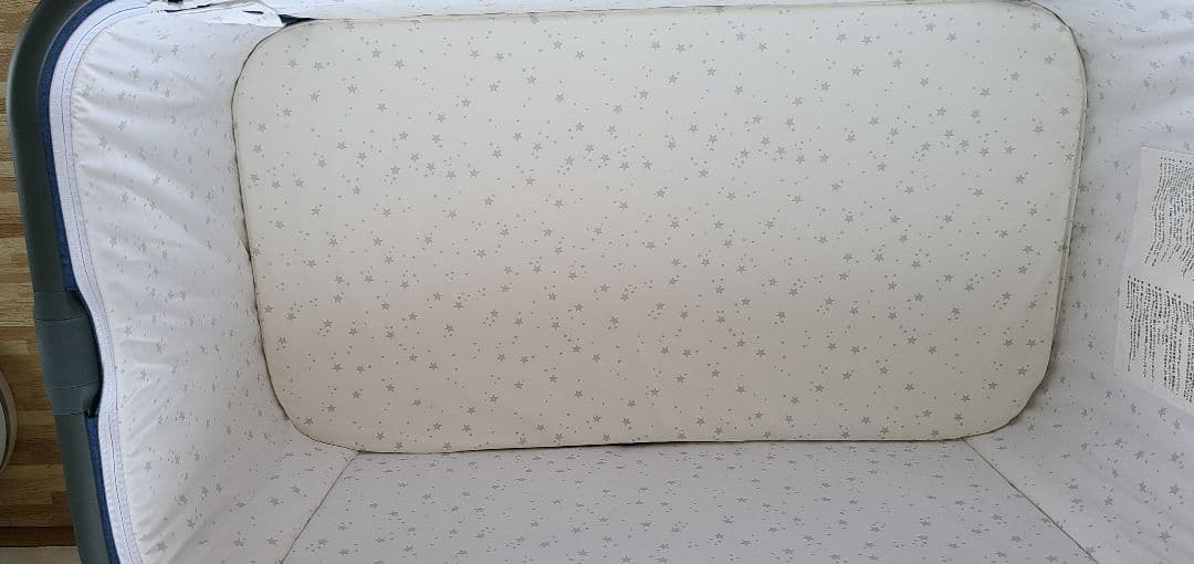 HZDMJ ベビーベッド 折りたたみ　ネイビー コンパクト　美品　出産準備