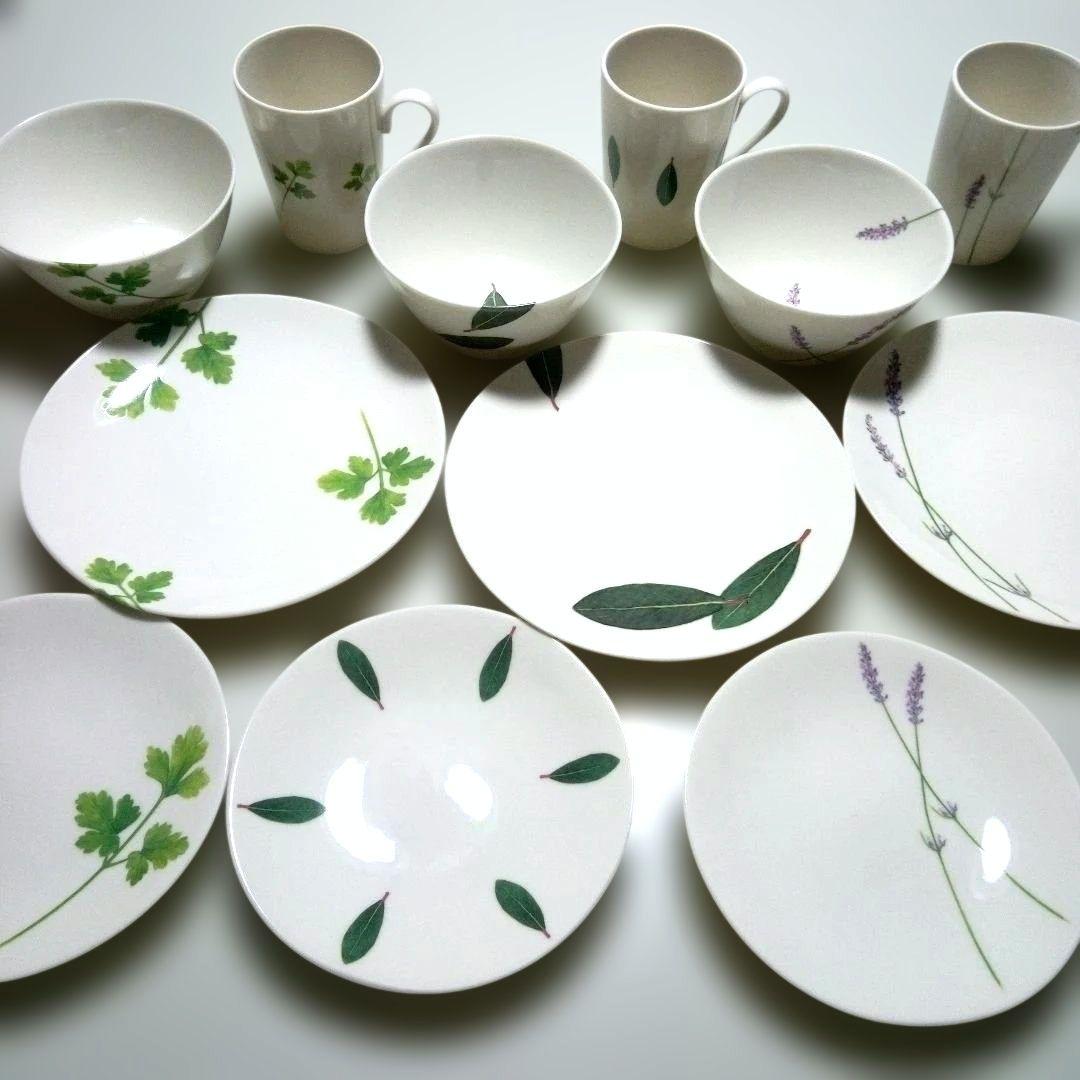 LA AMYS　ラ・エミーズ　ハーブデザイン食器セット 12点　 新品未使用