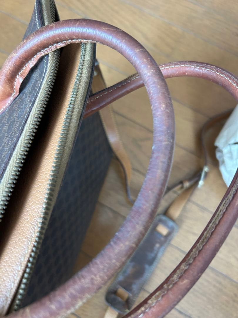 セリーヌ マカダム柄 ボストンバッグ ショルダー付