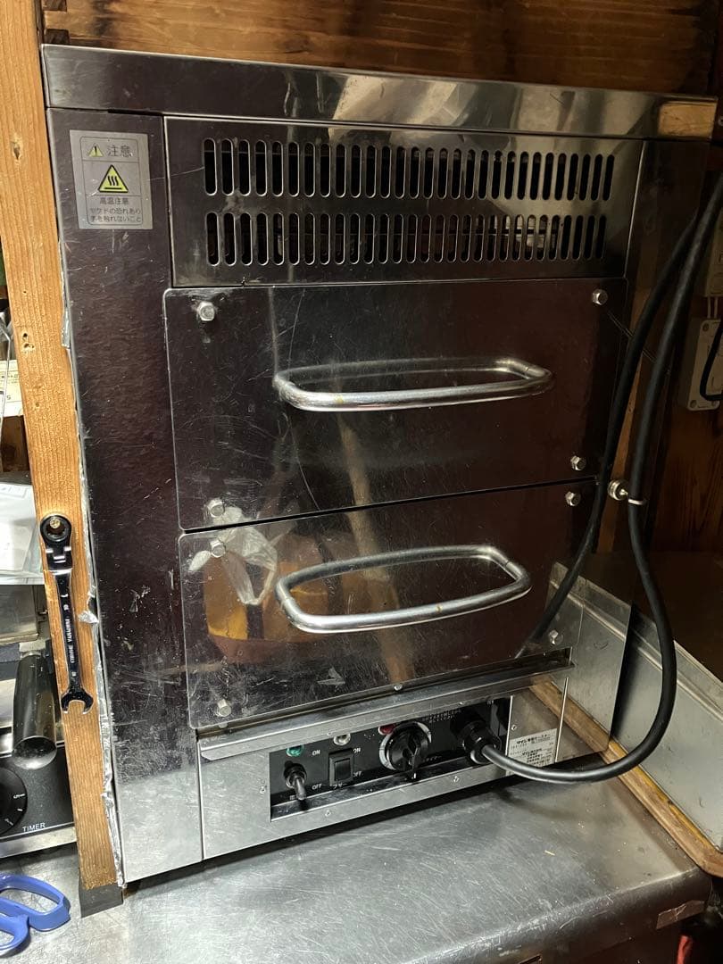 【引き取り限定】タイジ電気ロースター　赤外線　電気式焼き芋　2段　TEY-202