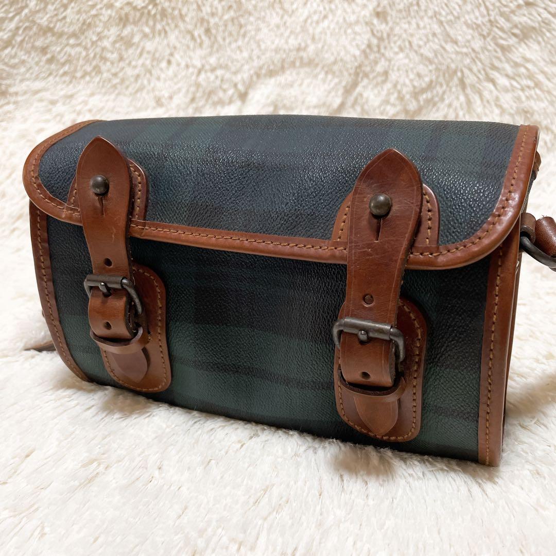 ポロラルフローレン ショルダーバッグ クロスボディ グリーン チェック B189